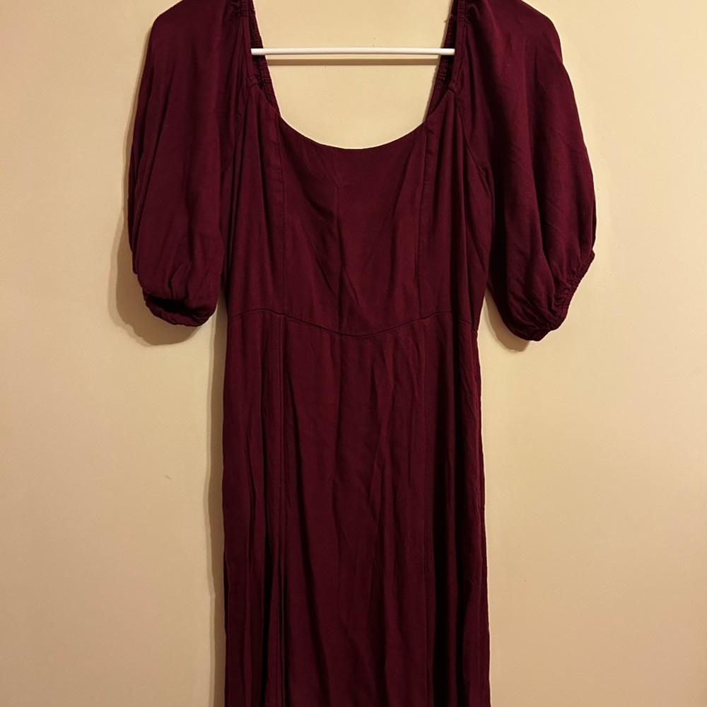 Old Navy Maroon Long Sleeve Dress